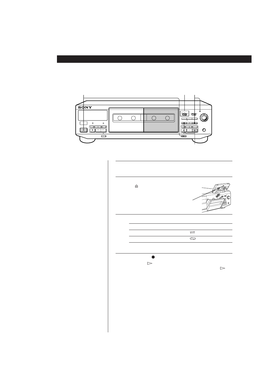 Grava豪o de cassetes, Gravação de cassetes, Operações básicas | Ajuste direction | Sony TC-WR661 User Manual | Page 45 / 57