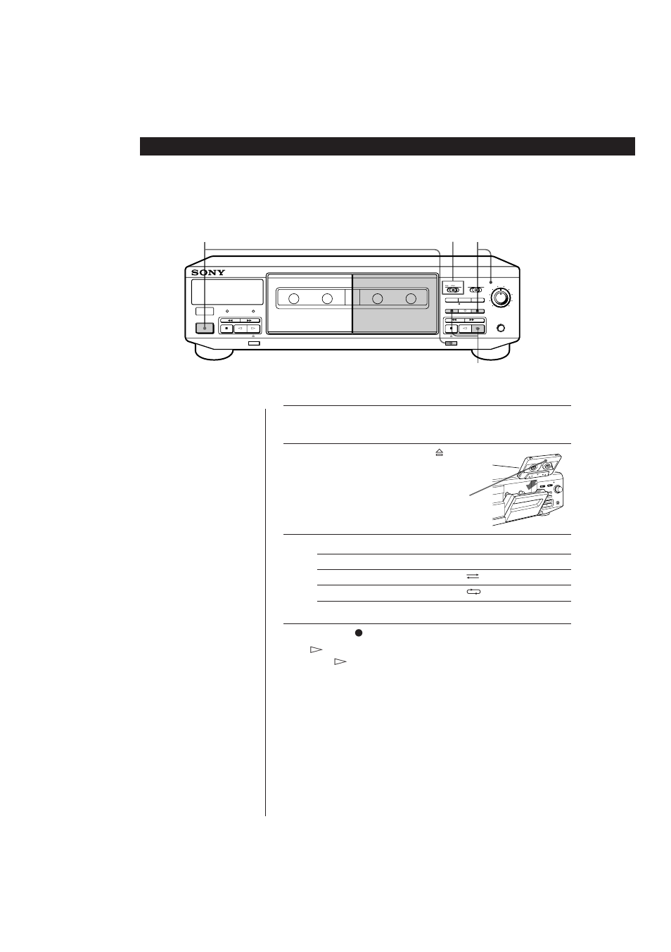 Recording on a tape, Basic operations 6, Basic operations | Set direction | Sony TC-WR661 User Manual | Page 6 / 57