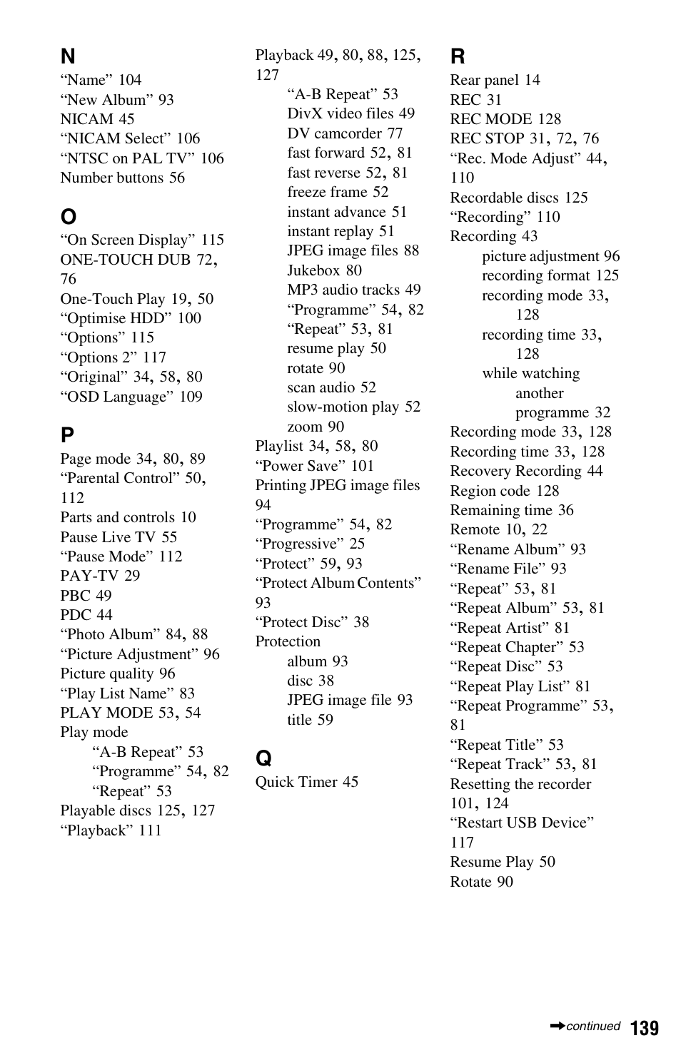 Sony RDR-HX680 User Manual | Page 139 / 140