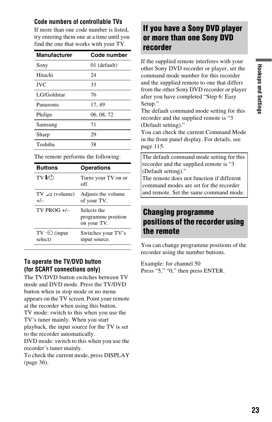 Recorder | Sony RDR-HX680 User Manual | Page 23 / 140