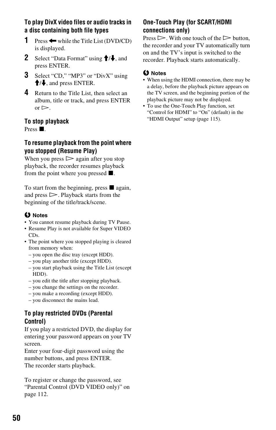 Sony RDR-HX680 User Manual | Page 50 / 140