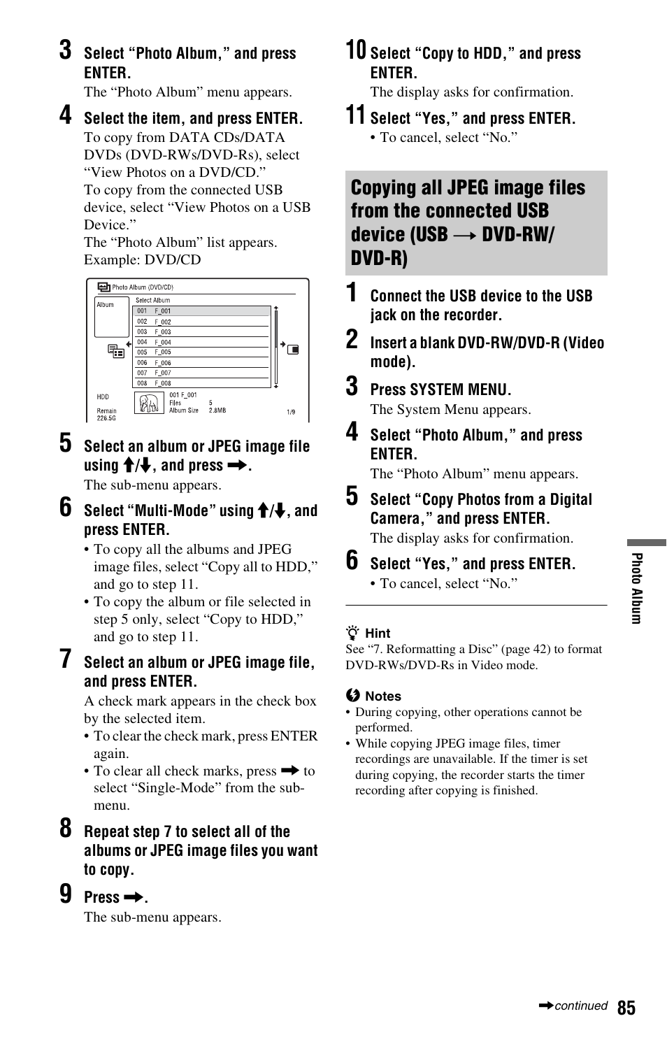 Sony RDR-HX680 User Manual | Page 85 / 140