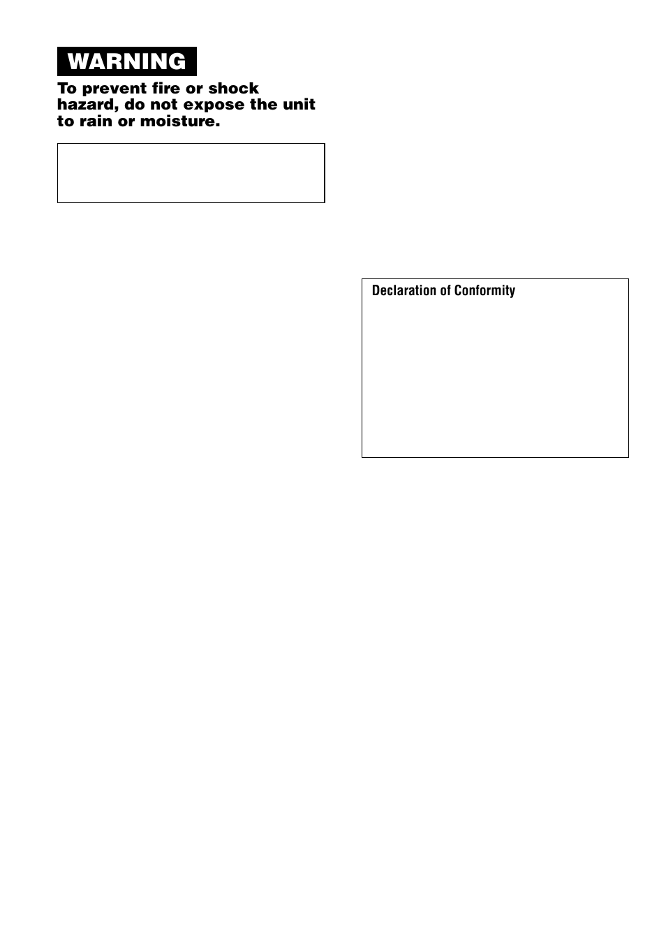 Warning | Sony D-NF600 User Manual | Page 2 / 44