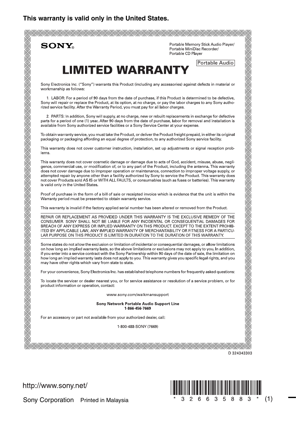 Sony D-NF600 User Manual | Page 44 / 44
