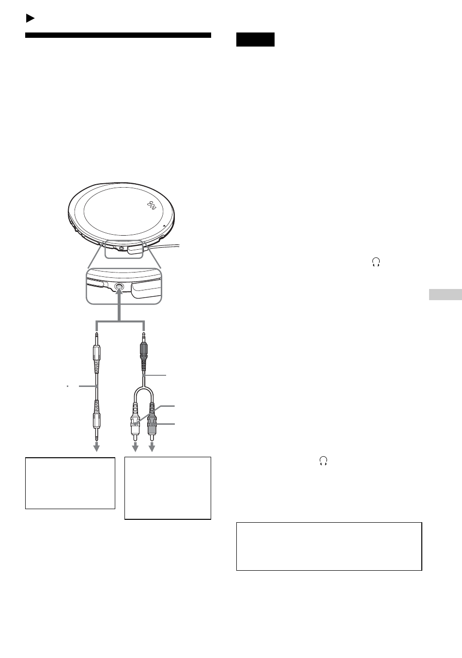 他の機器と接続する, ステレオ機器につなぐ | Sony WALKMAN D-EJ2000 User Manual | Page 23 / 40