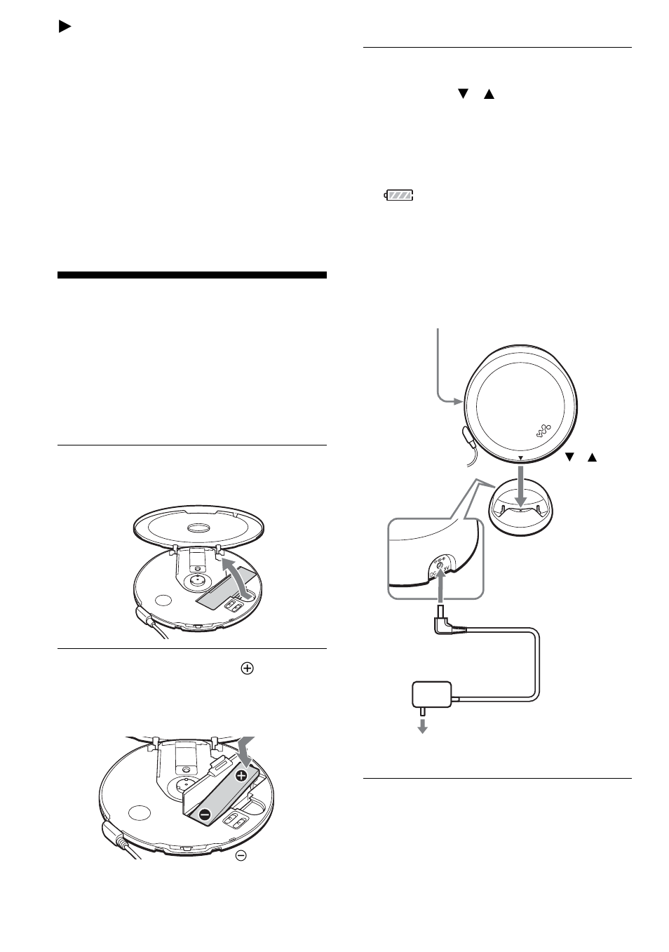 電源について, 充電式電池で使う | Sony WALKMAN D-EJ2000 User Manual | Page 24 / 40