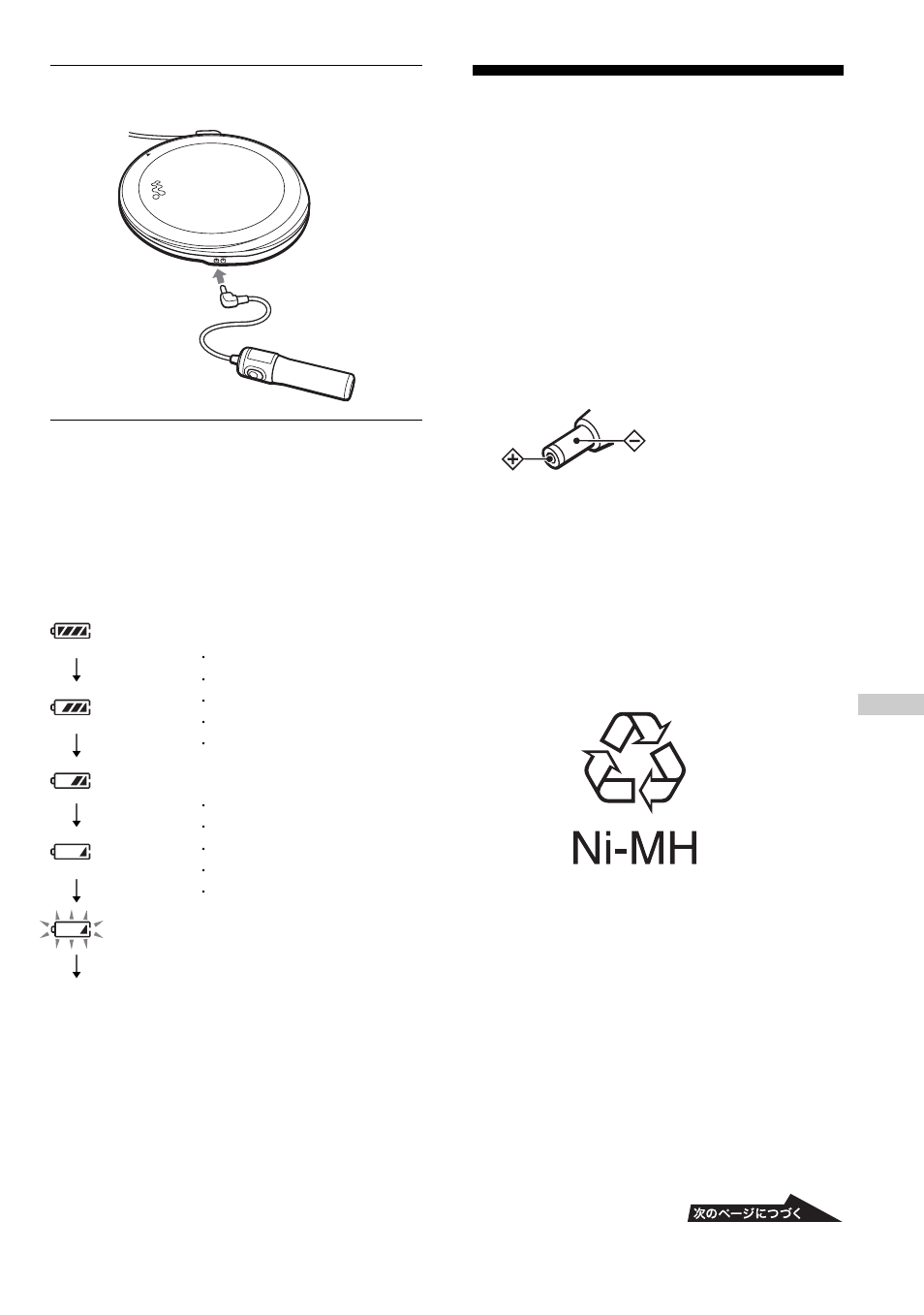 電源についてのご注意 | Sony WALKMAN D-EJ2000 User Manual | Page 27 / 40