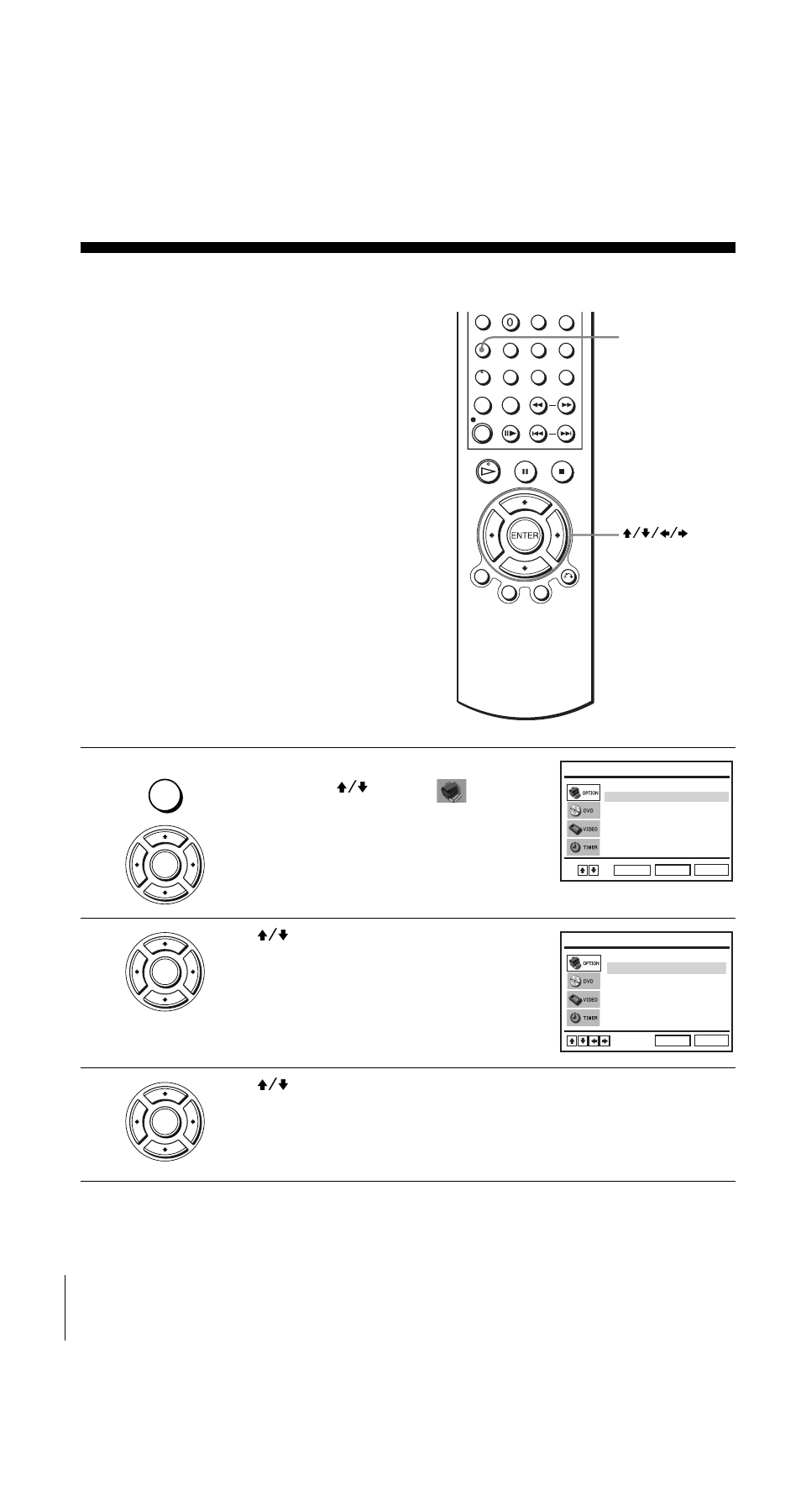 Additional information, General setup information, Changing setup options | Press v/v to select the option to change | Sony SLV-D950I User Manual | Page 104 / 120