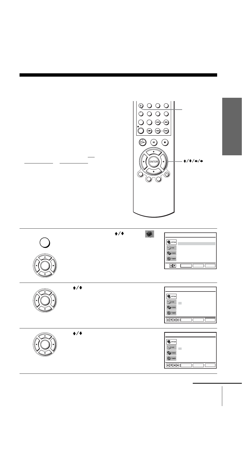 Step6: setting the clock, Step 6 : setting the clock, Ge tting star ted | Press v/v to set the hour | Sony SLV-D950I User Manual | Page 17 / 120