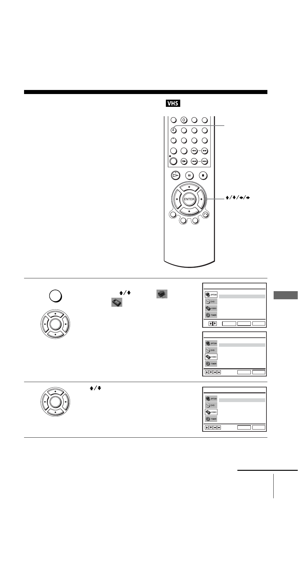 Changing menu options, Press v/v to select the option to change | Sony SLV-D950I User Manual | Page 99 / 120