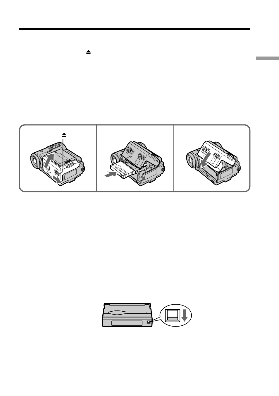 Step 3 inserting a cassette | Sony DCR-IP5/IP7BT User Manual | Page 27 / 196