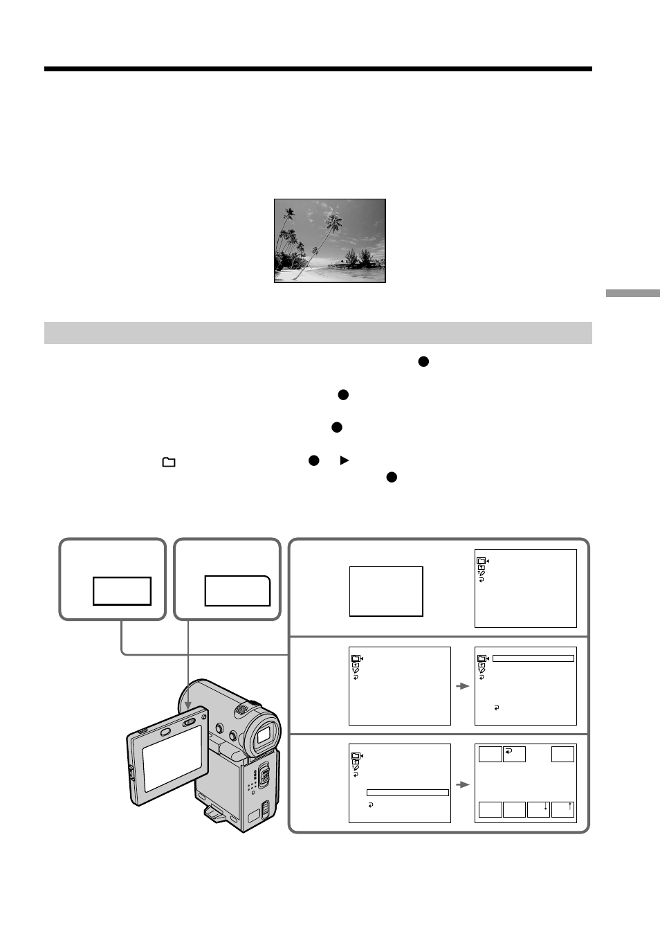 Superimposing a title, Page2, Title | Superimposing a title on starting a recording | Sony DCR-IP5/IP7BT User Manual | Page 89 / 196