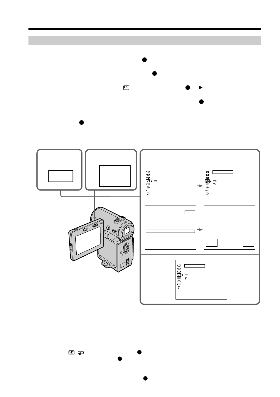 Menu, Erasing a title, Superimposing a title | Sony DCR-IP5/IP7BT User Manual | Page 94 / 196