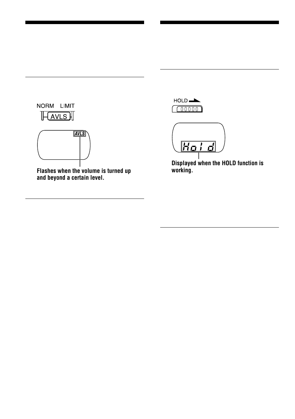 Protecting your hearing (avls), Locking the controls (hold), 12 protecting your hearing | Locking the controls | Sony D-EJ611 User Manual | Page 12 / 24