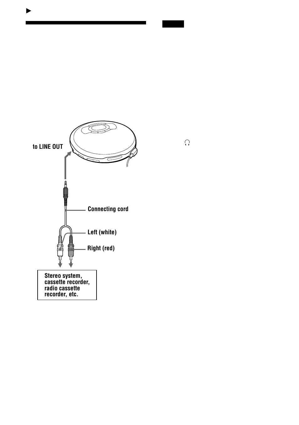 Connecting your cd player, Connecting a stereo system, 14 connecting a stereo system | Sony D-EJ611 User Manual | Page 14 / 24