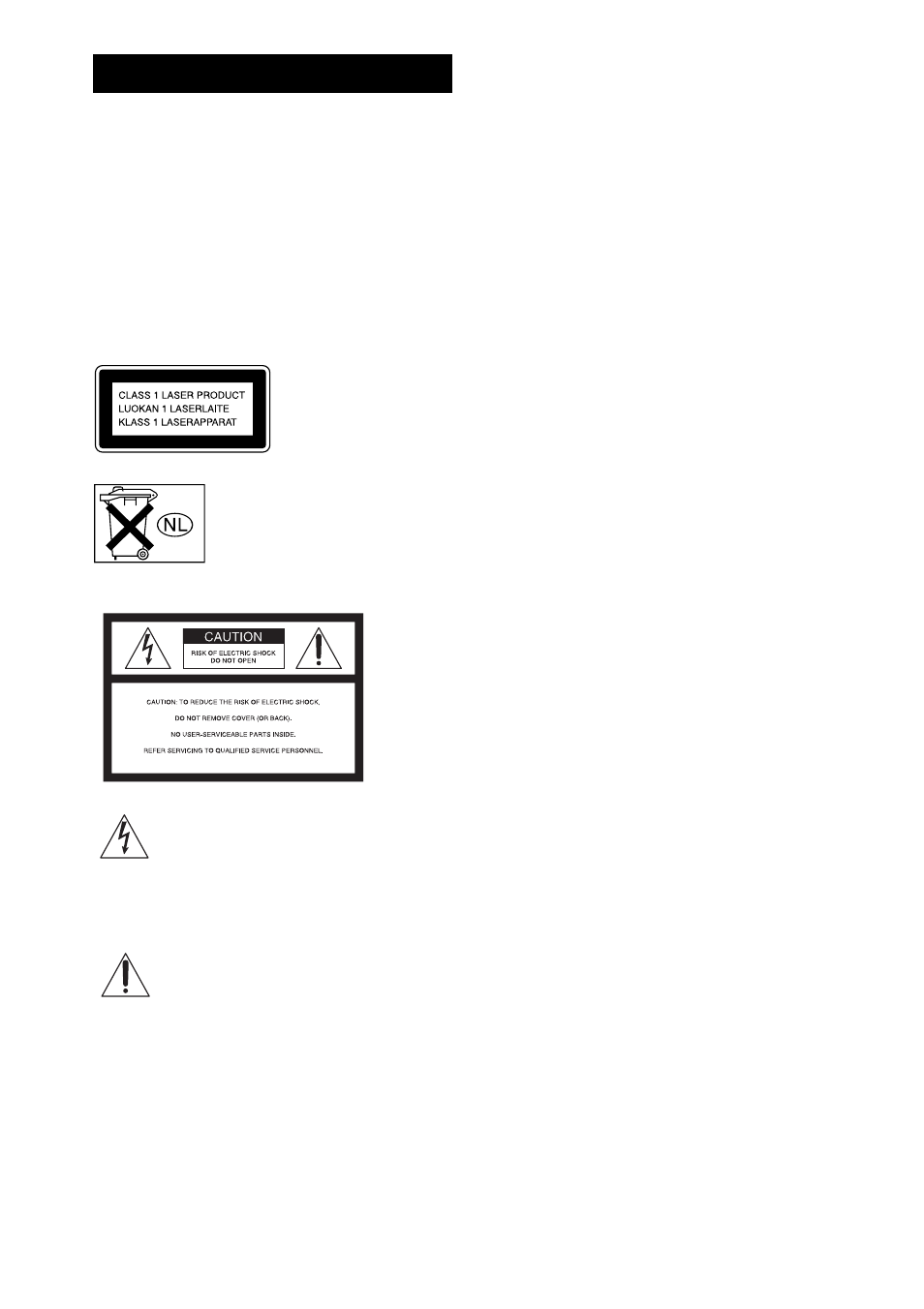 Warning, For the customers in the u.s.a, For the customers in canada caution | Sony DAV-FC7 User Manual | Page 2 / 92