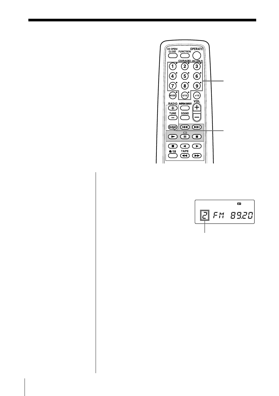 Playing preset radio stations | Sony ZS-D50 User Manual | Page 20 / 96