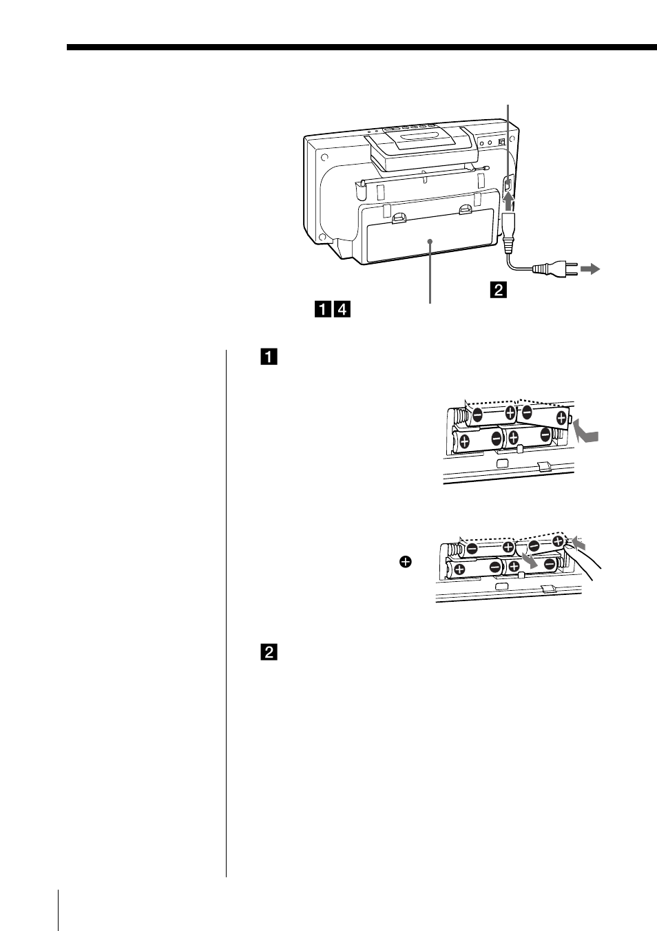 Elección de las fuentes de alimentación | Sony ZS-D50 User Manual | Page 80 / 96