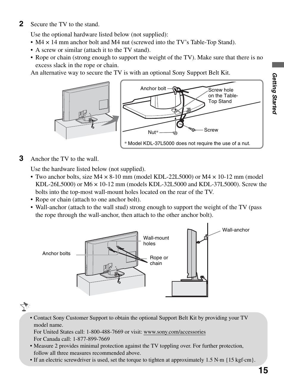 Sony BRAVIA KDL-26L5000 User Manual | Page 15 / 48