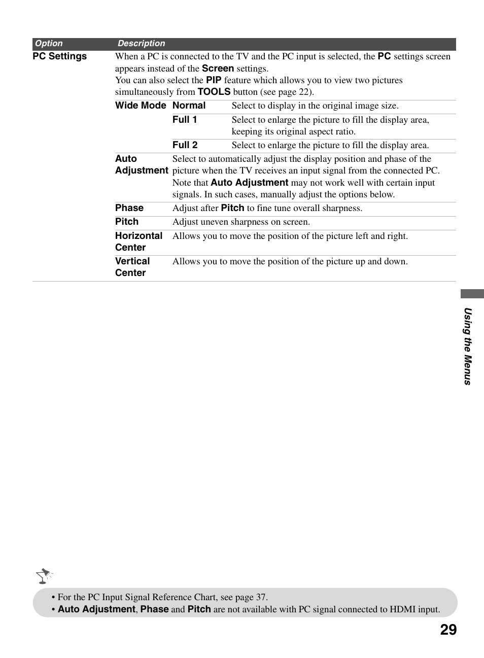 Sony BRAVIA KDL-26L5000 User Manual | Page 29 / 48