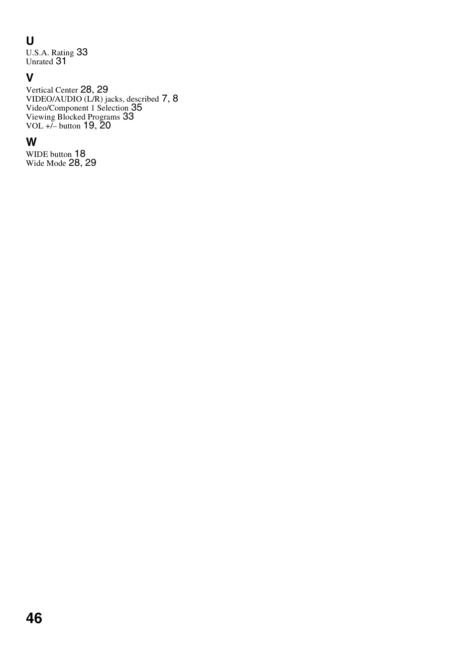 Sony BRAVIA KDL-26L5000 User Manual | Page 46 / 48