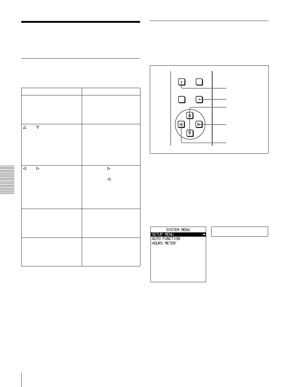 Changing menu settings, Buttons used to change settings, Changing the settings of basic items | Setup menu | Sony DSR-1500 User Manual | Page 72 / 120