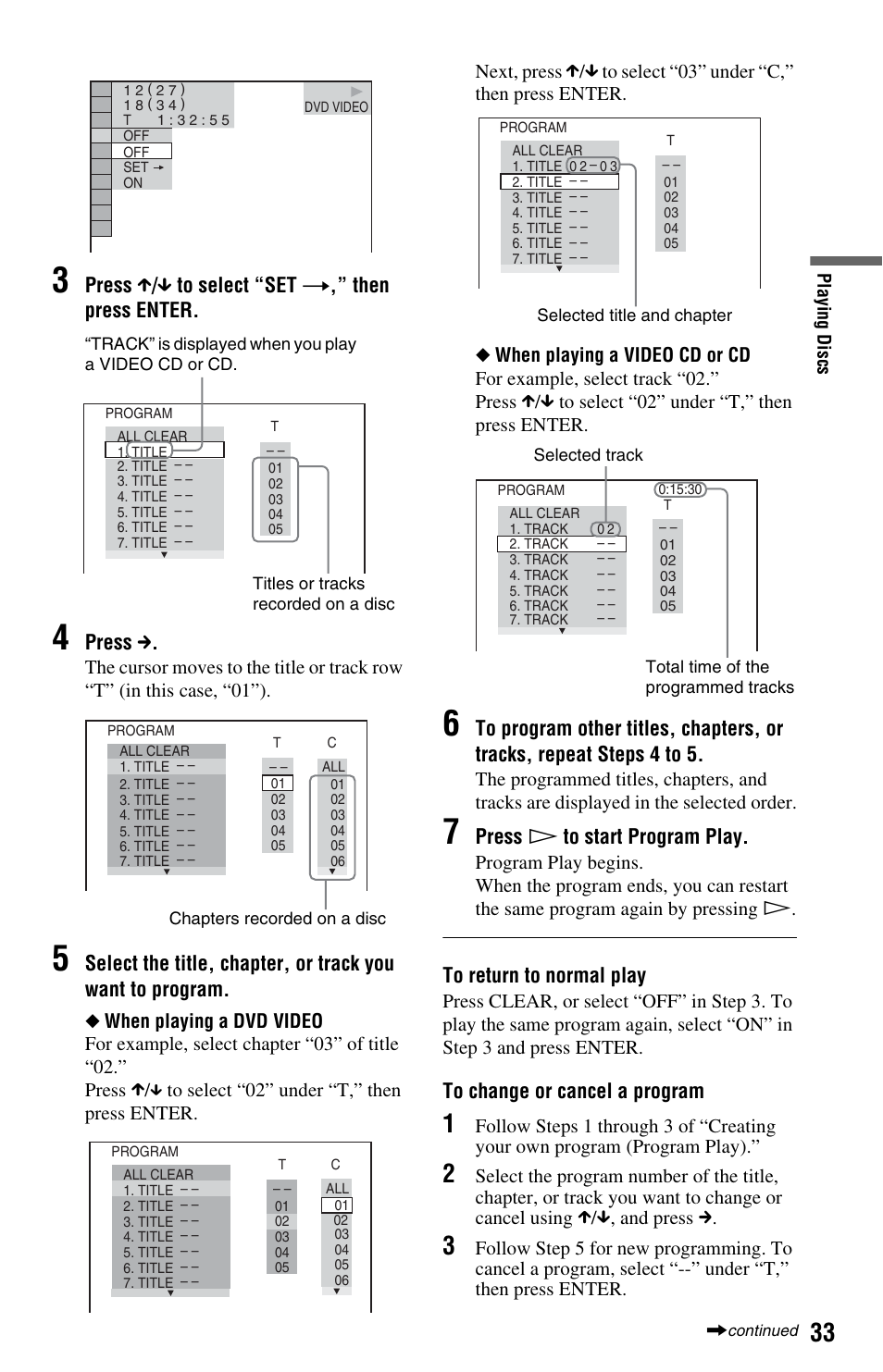 Sony DVP-NS575P User Manual | Page 33 / 80