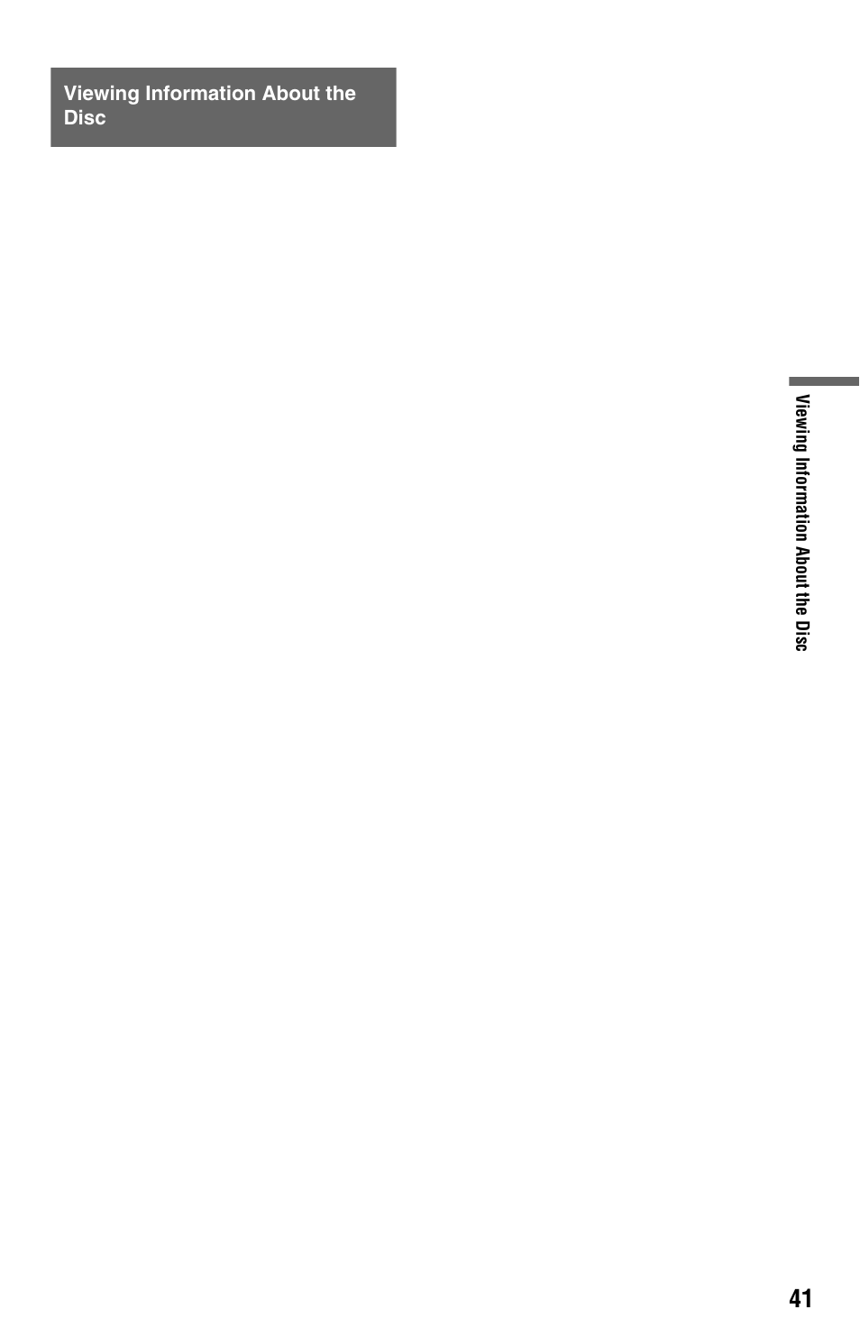 Viewing information about the disc, Checking the playing time and remaining time | Sony DVP-NS575P User Manual | Page 41 / 80