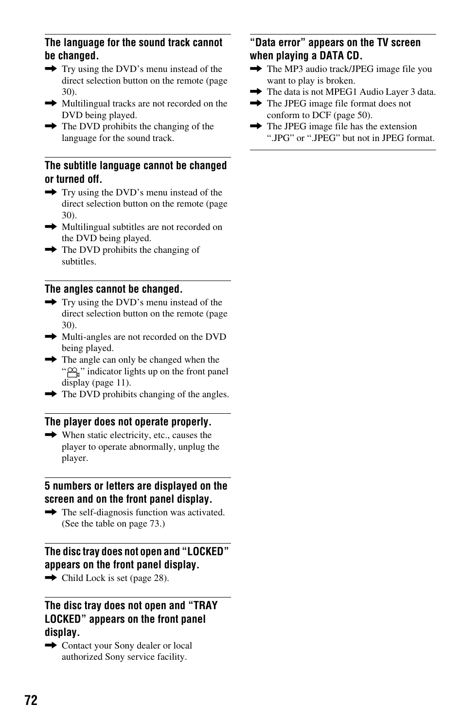 Sony DVP-NS575P User Manual | Page 72 / 80