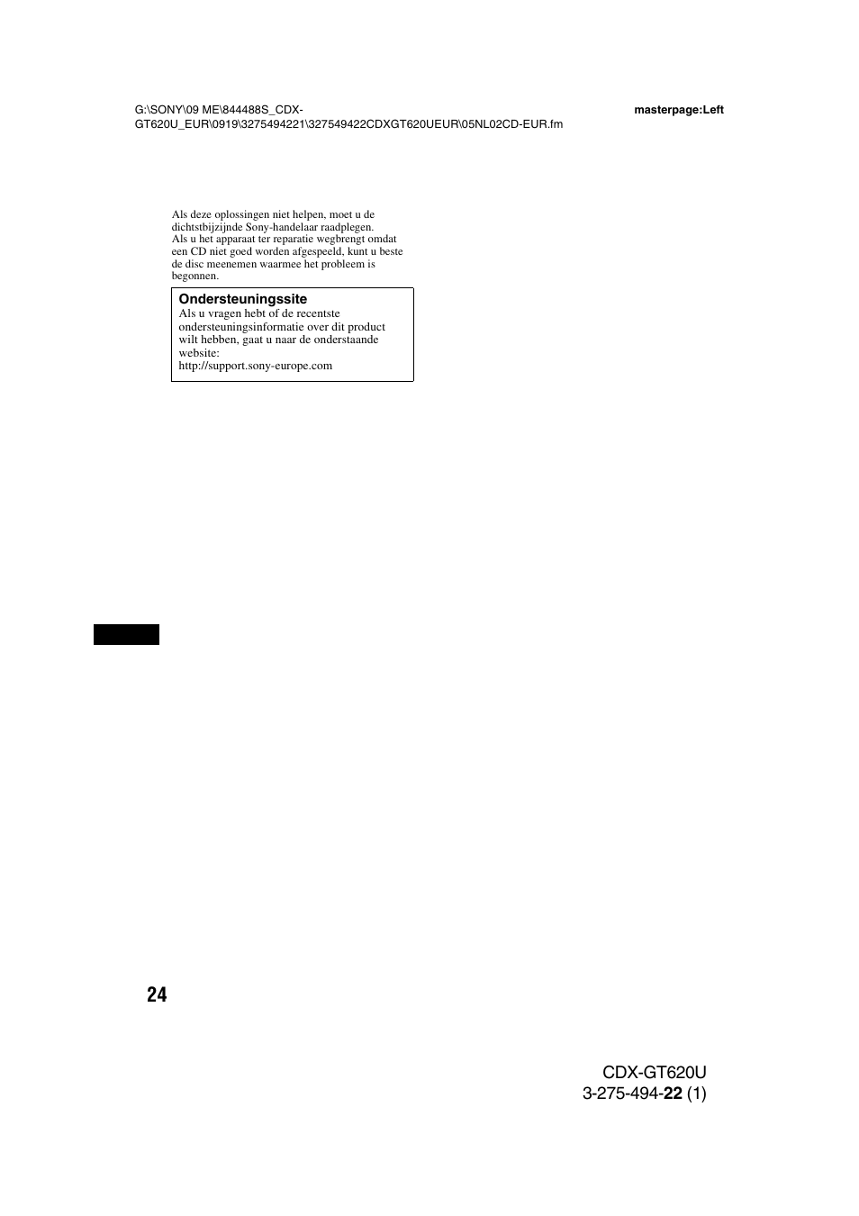 Sony CDXGT620U User Manual | Page 118 / 120