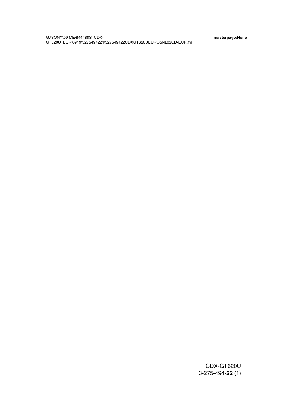 Sony CDXGT620U User Manual | Page 119 / 120
