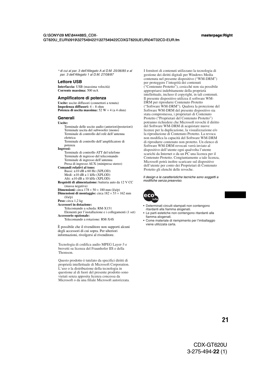 Sony CDXGT620U User Manual | Page 91 / 120