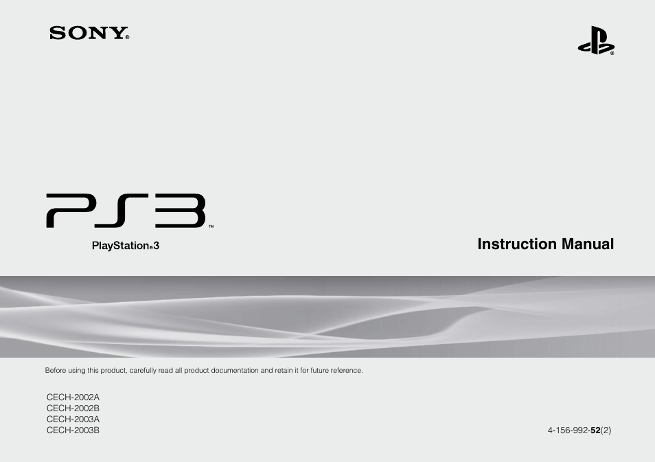 Sony Playstation 3 CECH-2003B User Manual | 60 pages