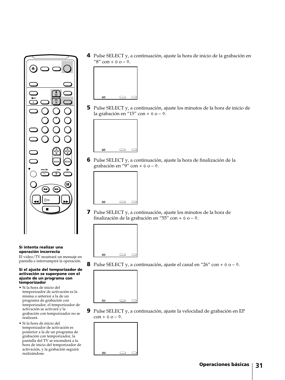 Operaciones básicas | Sony KV-13VM42 User Manual | Page 155 / 188
