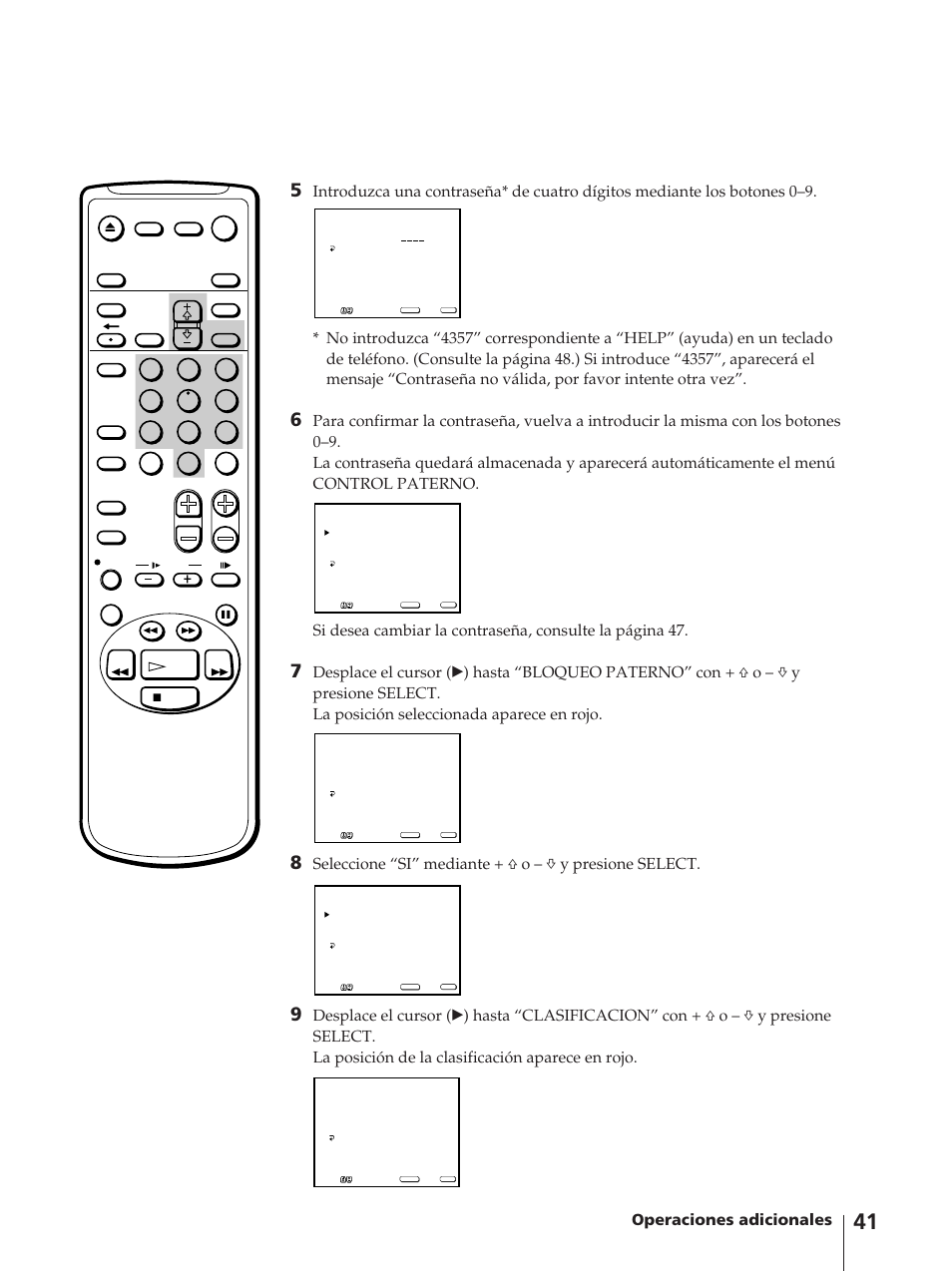 Operaciones adicionales | Sony KV-13VM42 User Manual | Page 165 / 188