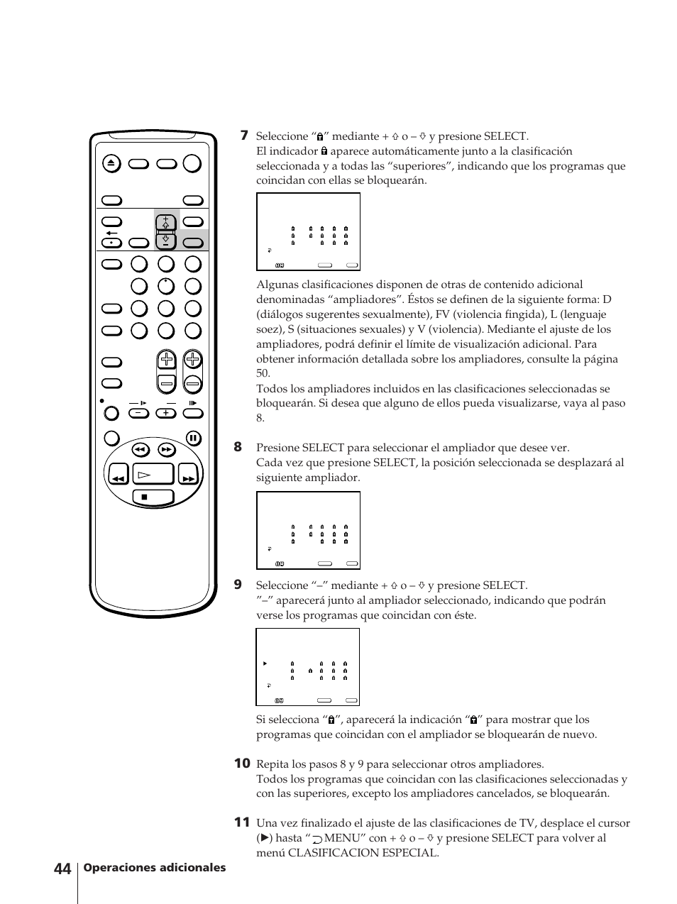 Operaciones adicionales | Sony KV-13VM42 User Manual | Page 168 / 188