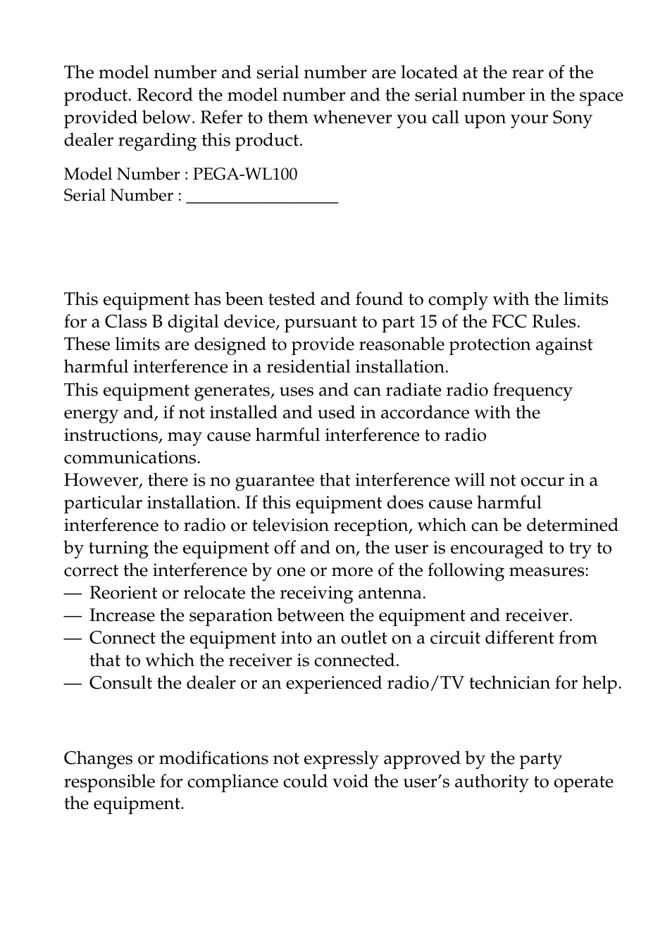Sony PEGA-WL100 User Manual | Page 2 / 40