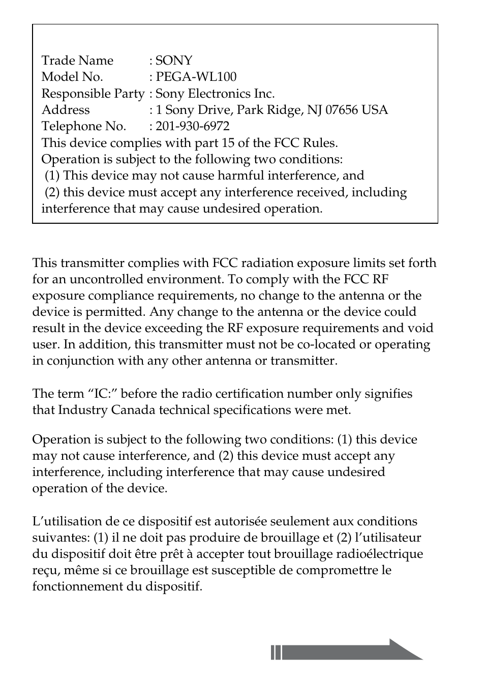 Sony PEGA-WL100 User Manual | Page 3 / 40