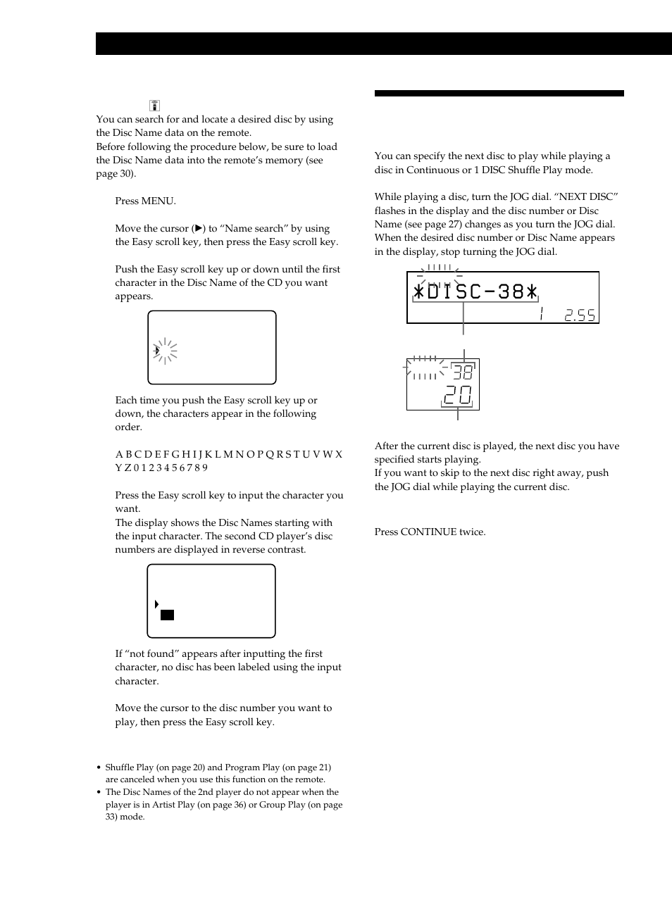 Specifying the next disc to play, Playing cds | Sony CDP-M555ES User Manual | Page 18 / 48