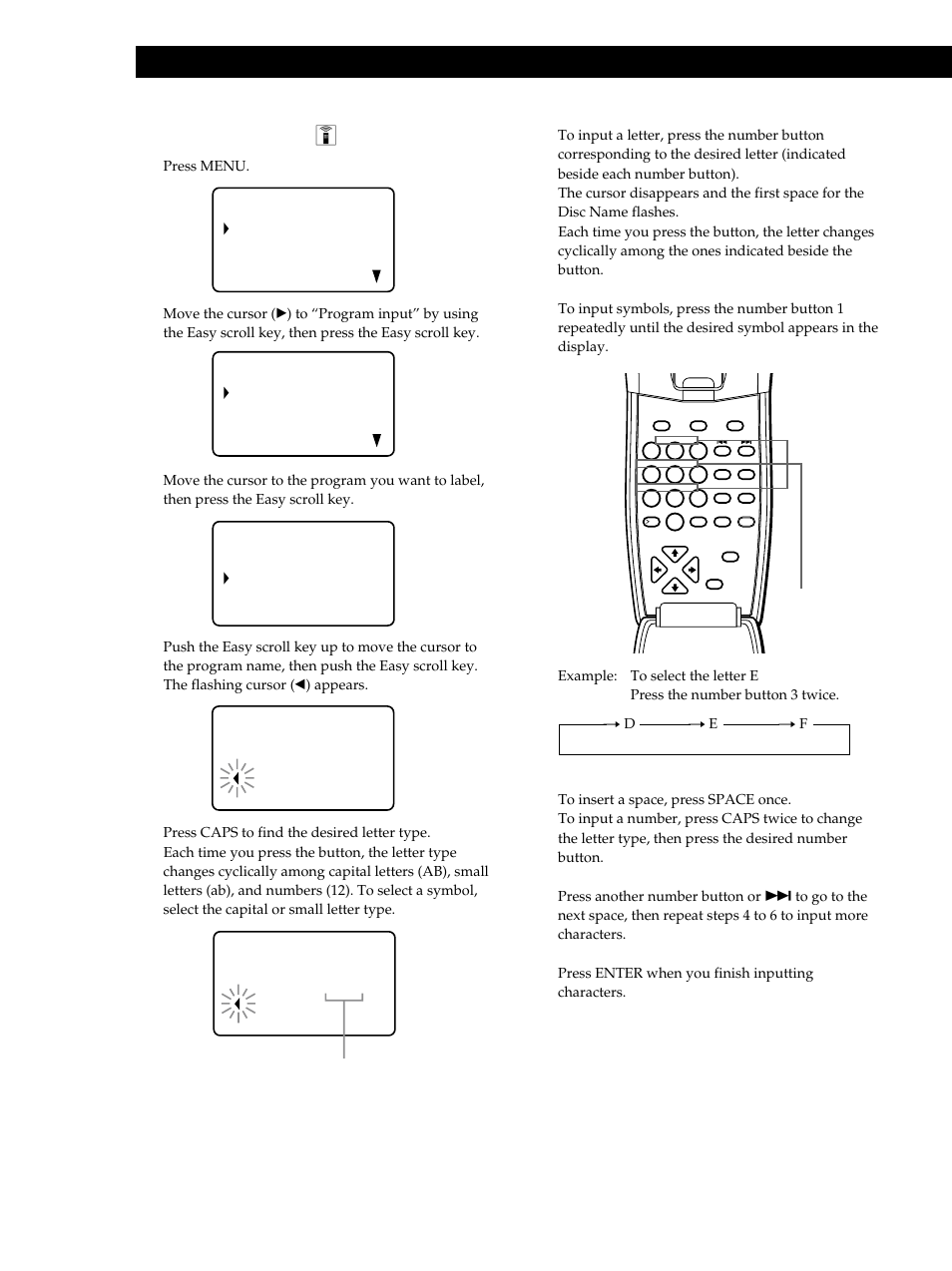 Playing cds, Labeling the program z 1 | Sony CDP-M555ES User Manual | Page 24 / 48