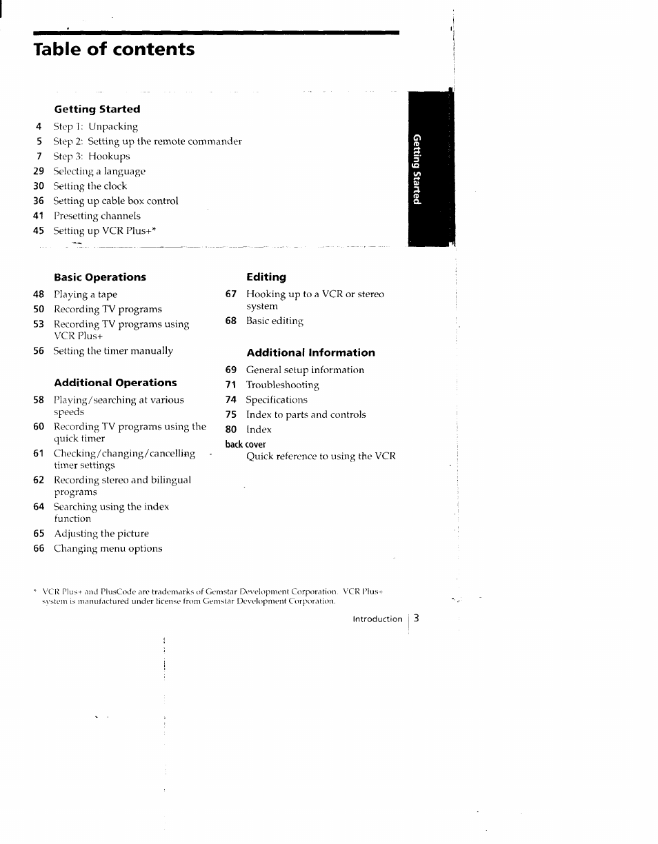 Sony SLV-790HF User Manual | Page 3 / 81