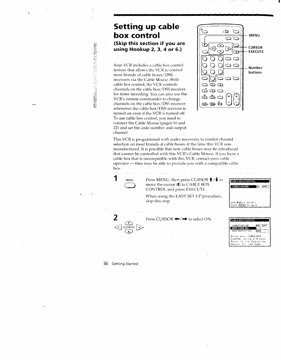 Setting up cable box control, P il | Sony SLV-790HF User Manual | Page 36 / 81