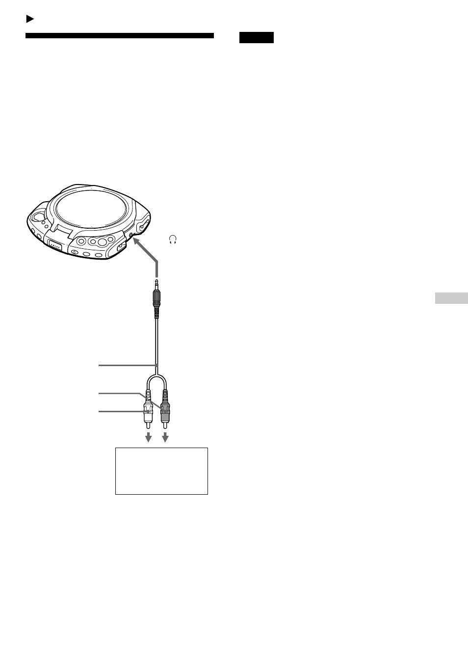 Connecting your cd player, Connecting a stereo system, 15 connecting a stereo system | Sony CD Walkman D-EG3 User Manual | Page 15 / 24