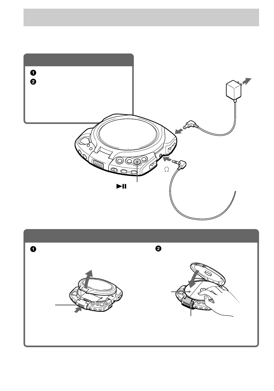 Playing a cd, Connect your cd player, Insert a cd | Sony CD Walkman D-EG3 User Manual | Page 6 / 24