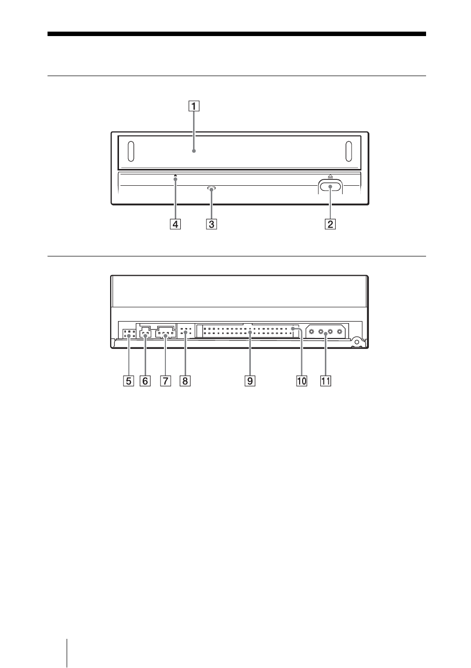 Part names and functions | Sony DRU-700A User Manual | Page 8 / 36