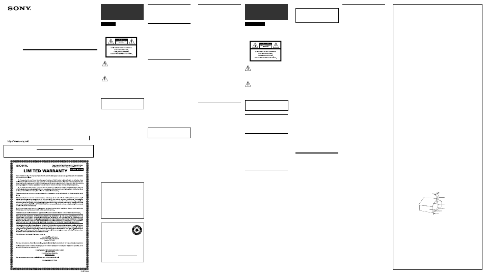 Sony NTM-910 User Manual | 2 pages