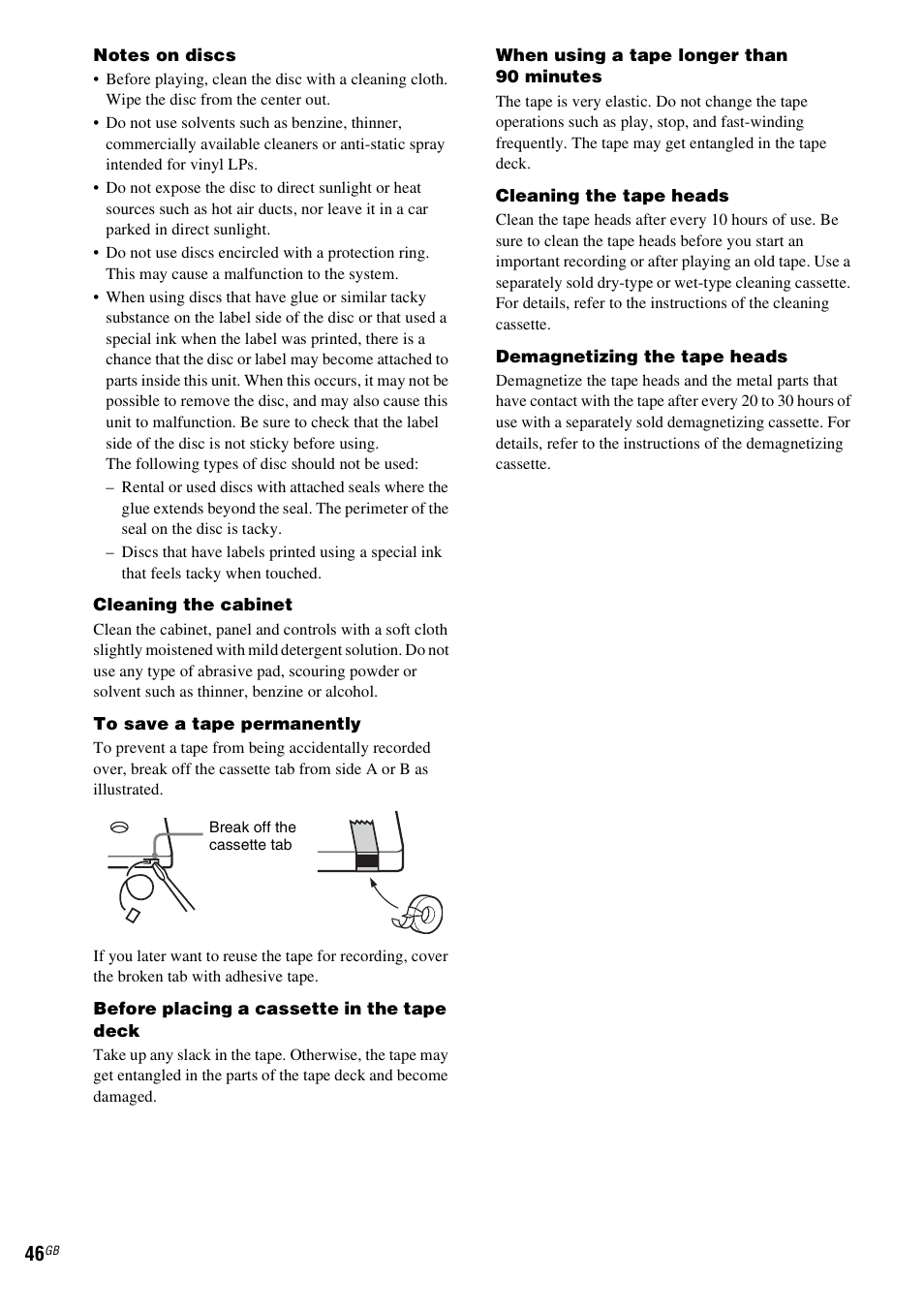 Sony CMT-DV2D User Manual | Page 46 / 56