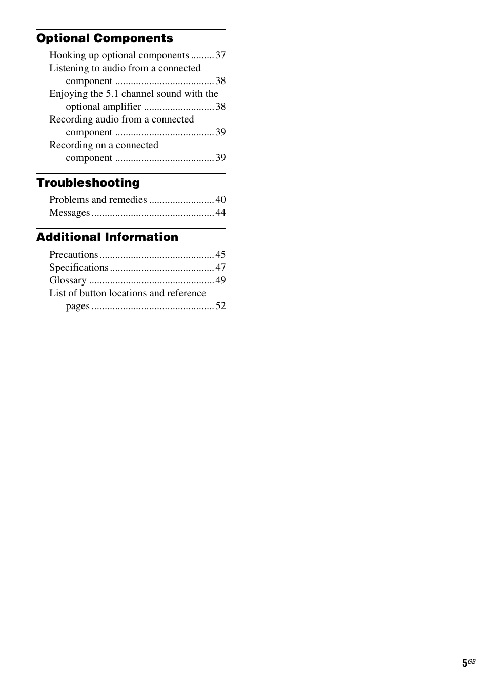 Sony CMT-DV2D User Manual | Page 5 / 56