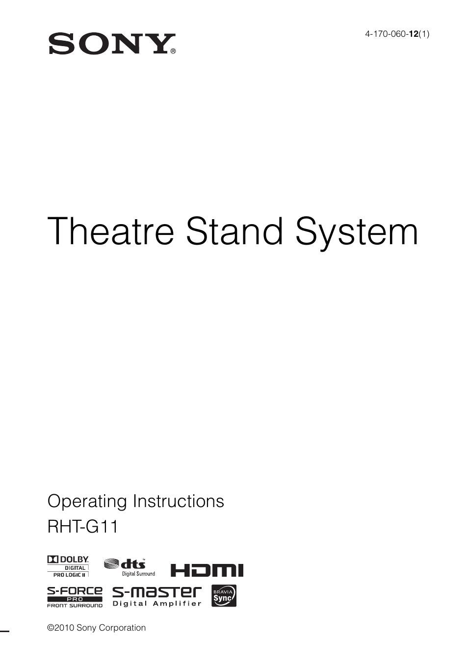 Sony 4-170-060-12(1) User Manual | 40 pages