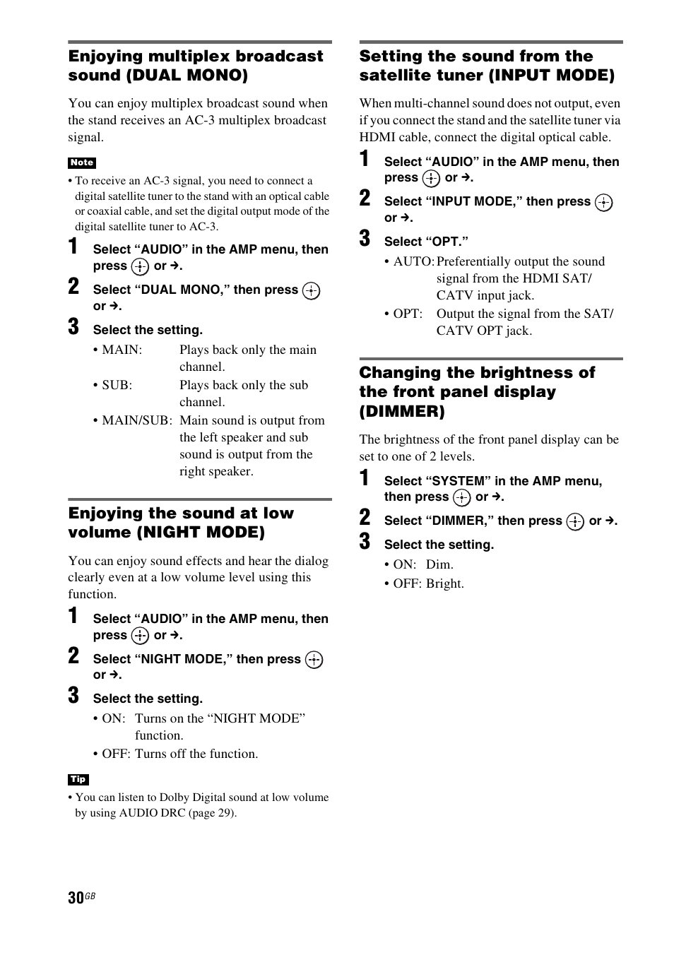 Sony 4-170-060-12(1) User Manual | Page 30 / 40